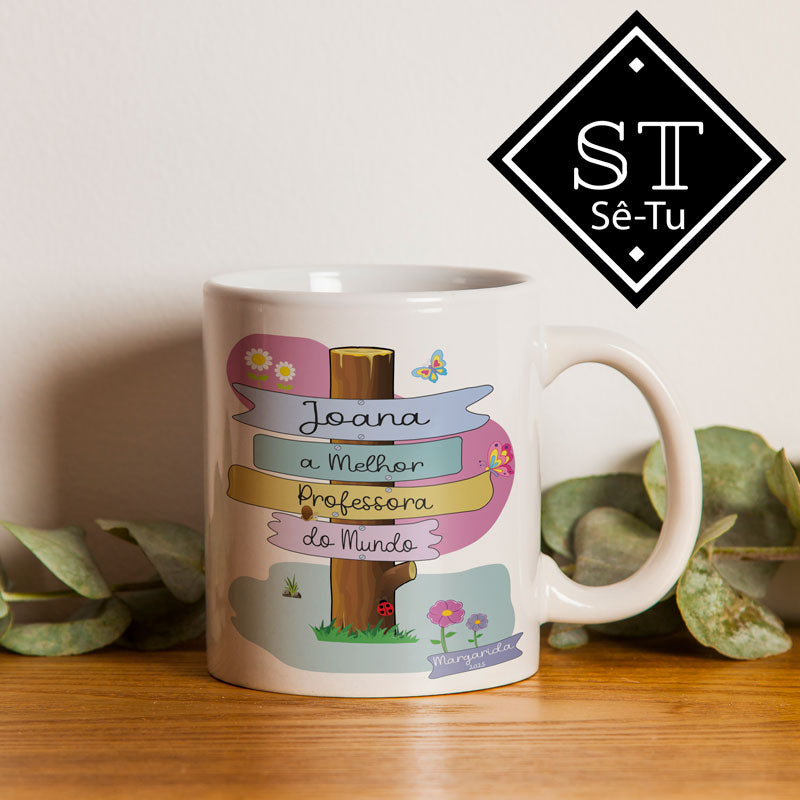 Caneca Melhor Professora Do Mundo Baner